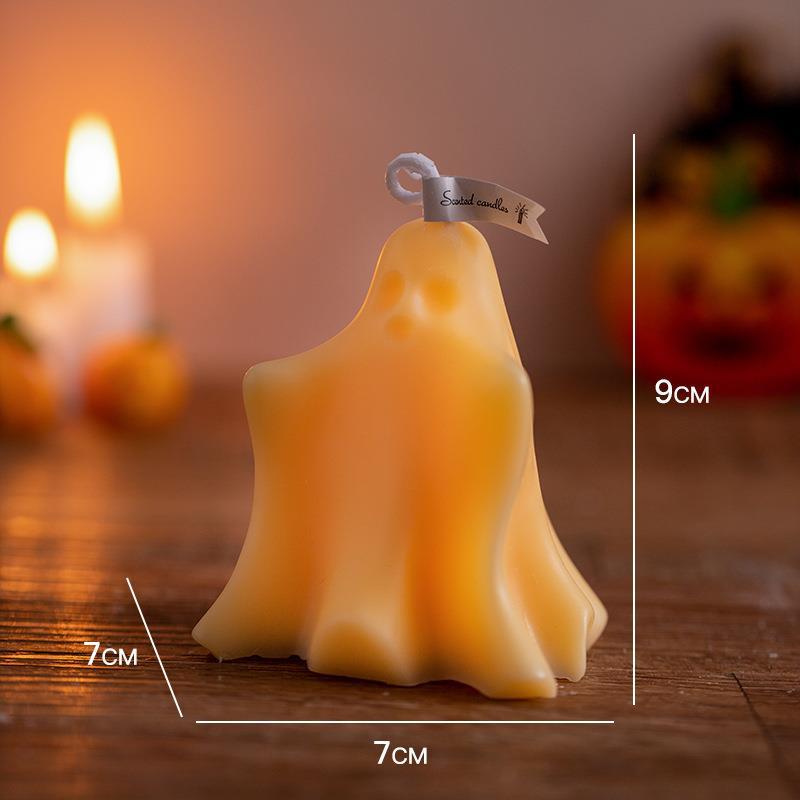 Halloween Little Ghost Aromatherapy Candle, Silicone candle molds, Christmas tree candle molds, Halloween pumpkin candle molds, Easter egg candle molds, Animal candle molds, Sea creature candle molds, Fruit candle molds, Geometric candle molds, Abstract candle molds, DIY candle making molds,