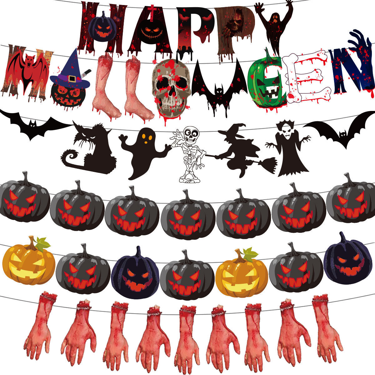 Halloween Banner Hanging Flag Holiday Party Decoration, Halloween decorations items, Halloween costumes, Halloween masks, Halloween props, Halloween animatronics, Halloween inflatables, Halloween lights, Halloween fog machines, Halloween spider webs, Halloween lanterns, Halloween banners, Halloween streamers, Halloween tableware, Halloween centerpieces, Halloween party favors, Halloween yard stakes, Halloween tombstones, Halloween candles,