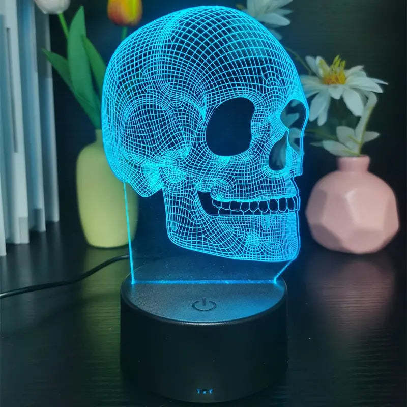 3D Small Night Lamp Halloween Skull Outdoor Light LED Energy Saving Lamp Gift Decoration