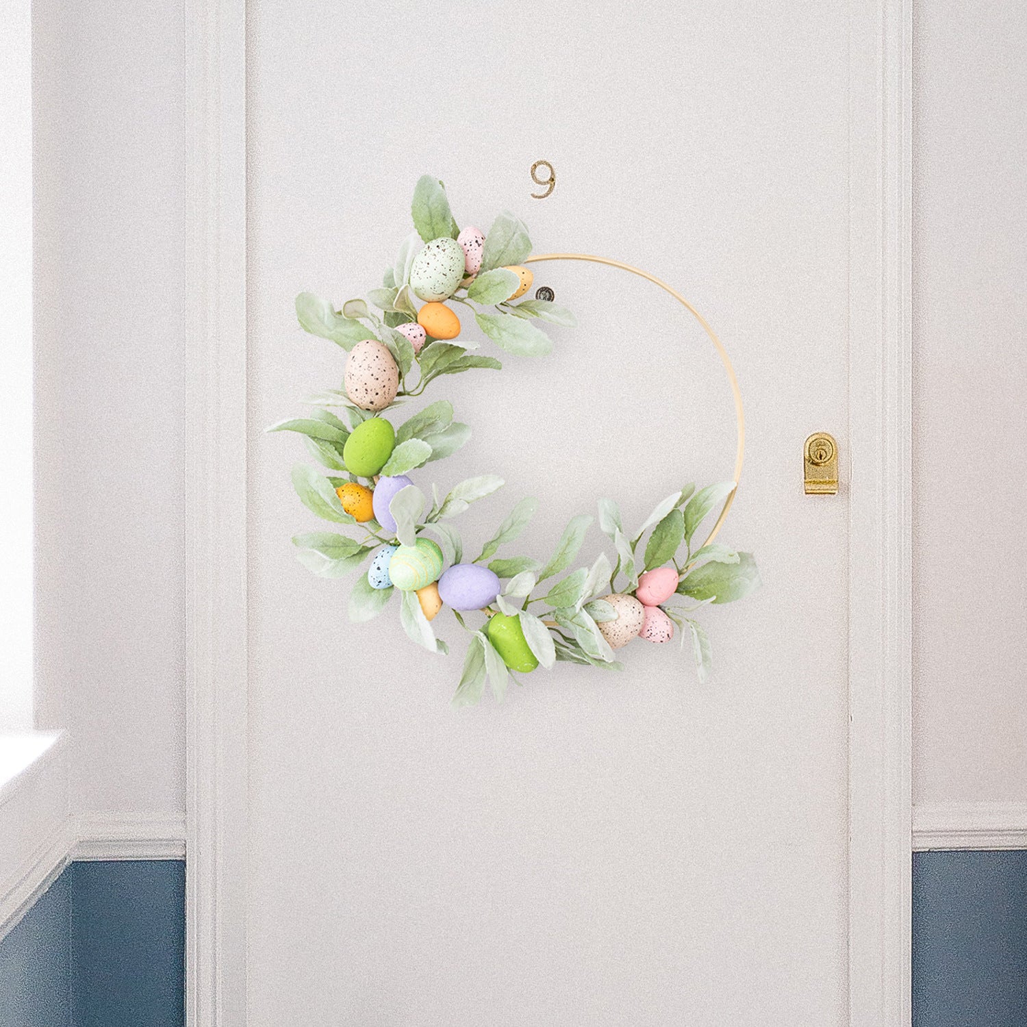 Easter Carrot Wreath Rustic Bow Cloth Wreath Garland With Green Leaves For Front Door Decoration, easter decorations, Easter Decor, easter table decor, outdoor easter decorations, shop easter, Decognomes, Spring Decorations