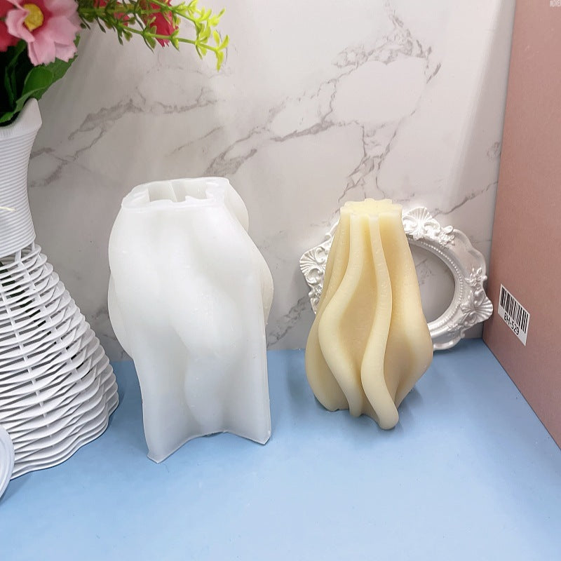 Irregular Shaped Column Silicone Mold Gypsum Creative Decoration Mold