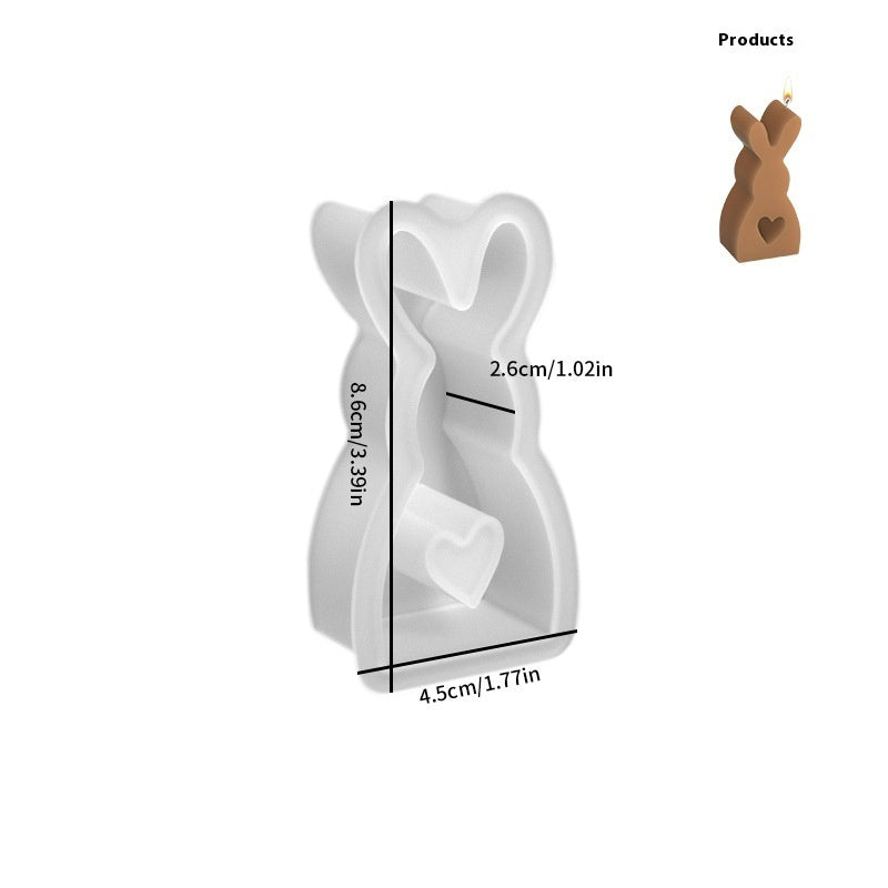 DIY Crystal Glue Easter Decoration Rabbit Silicone Mold