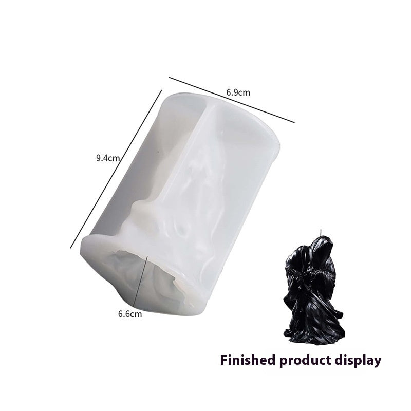 Black Skeleton Warrior Aromatherapy Candle Mould