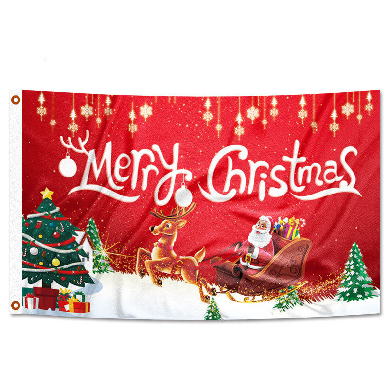 Christmas Party Decoration Festival Flag