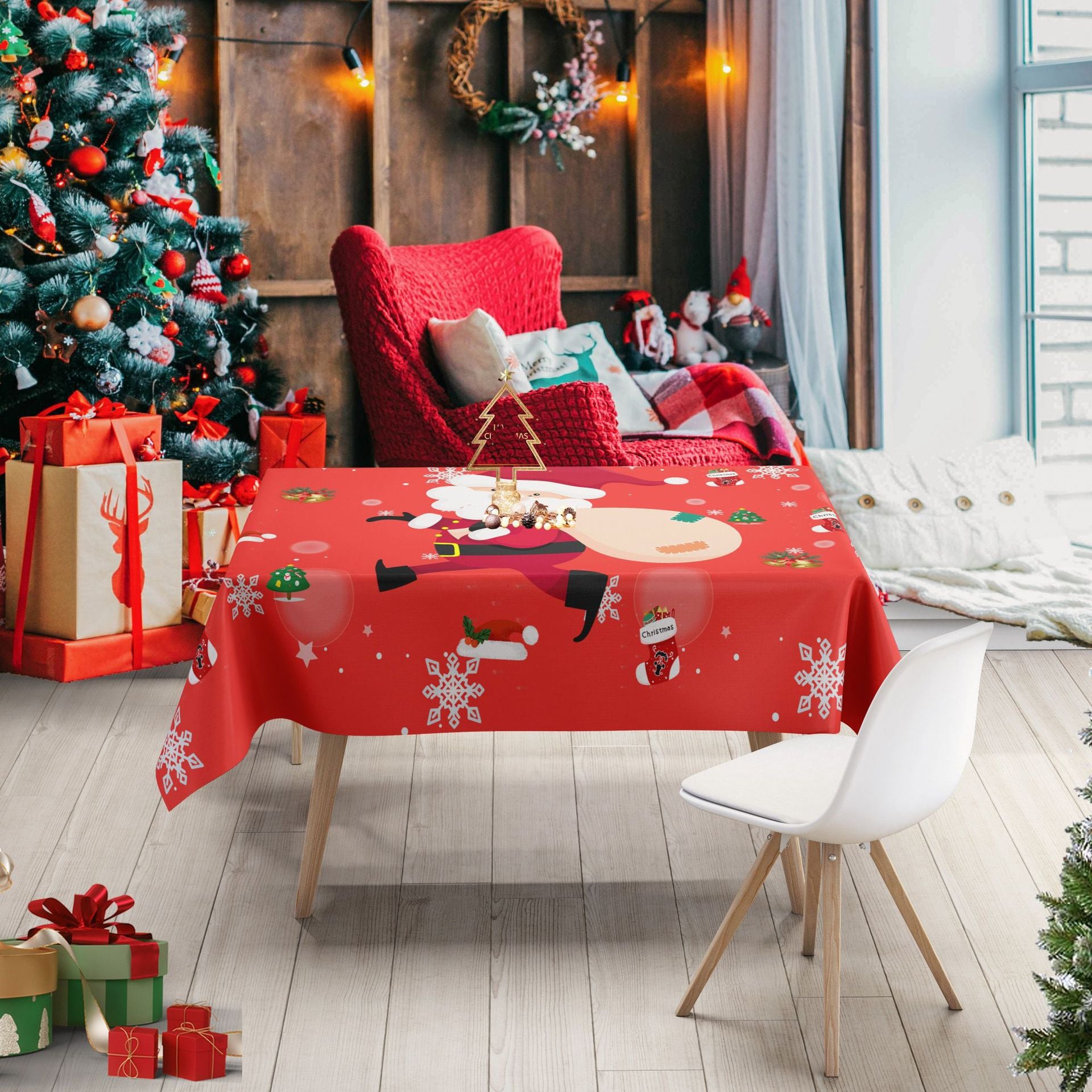Christmas Party Printed Tablecloth