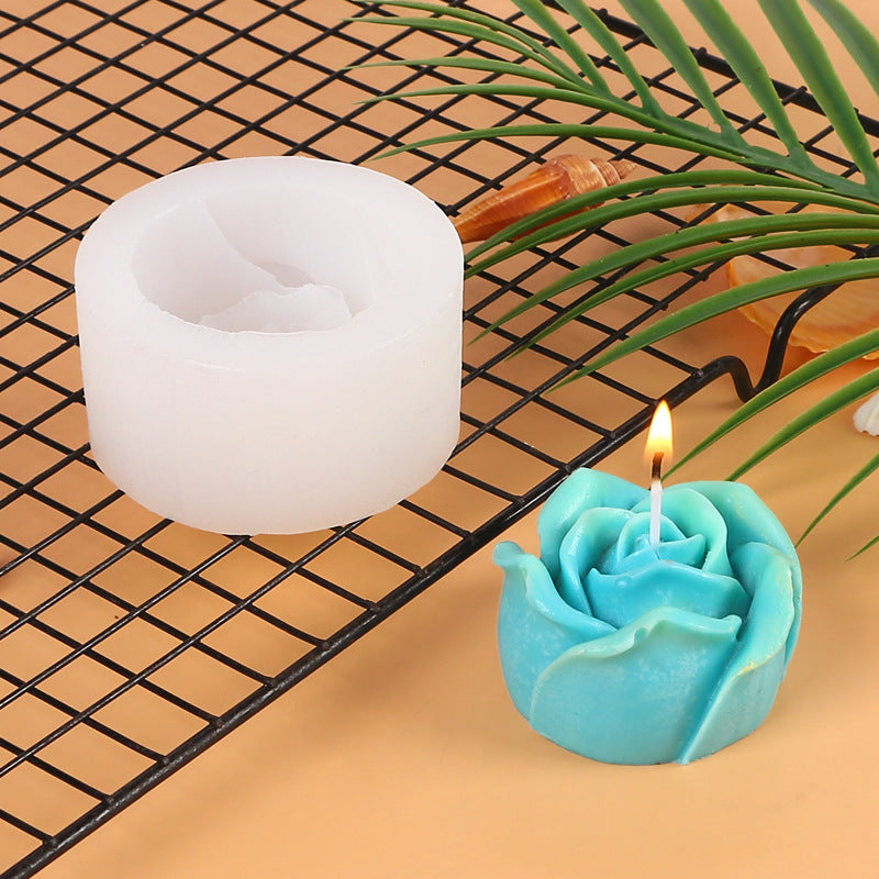 Valentine's Day Diy Lotus Rose Candle Silicone Mold