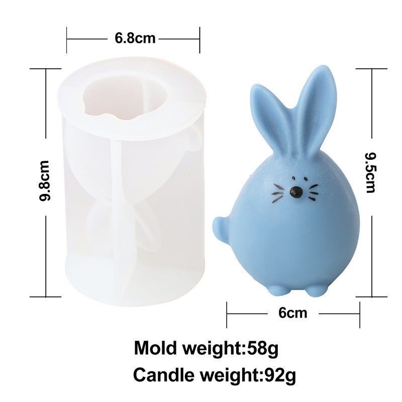 Candle Mold Broken Shell Egg Scottish Fold Vertical Ear Rabbit Resin Model