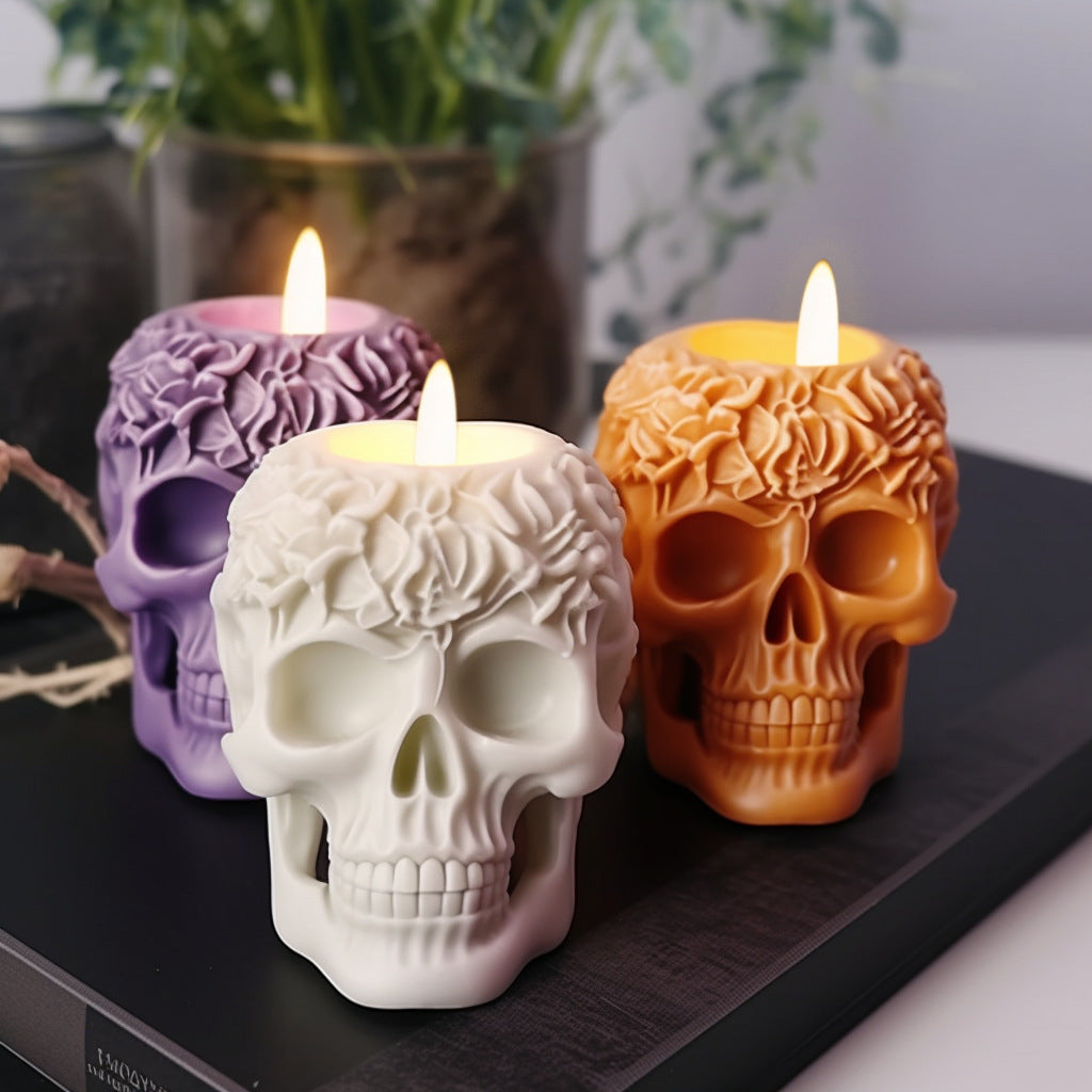 Rose Skull Aromatherapy Candle Mould