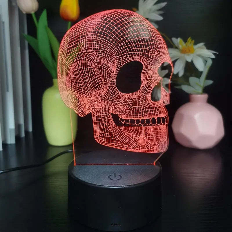 3D Small Night Lamp Halloween Skull Outdoor Light LED Energy Saving Lamp Gift Decoration