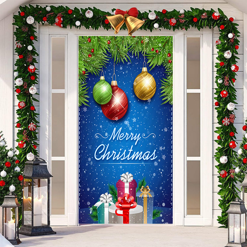 Christmas Festival Door Set Decorative Cloth, Christmas Decoration, Holiday Ornaments, Christmas Decoration Items, Christmas Outdoor Banner, Christmas festive banner