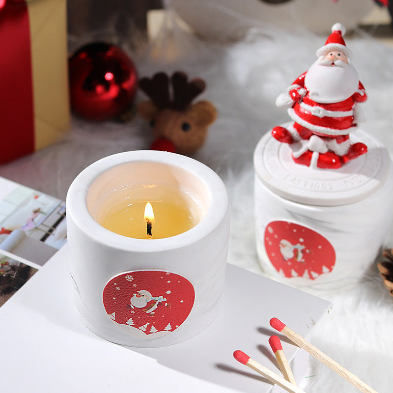 Christmas Aromatherapy Candle Gift Supplies Layout