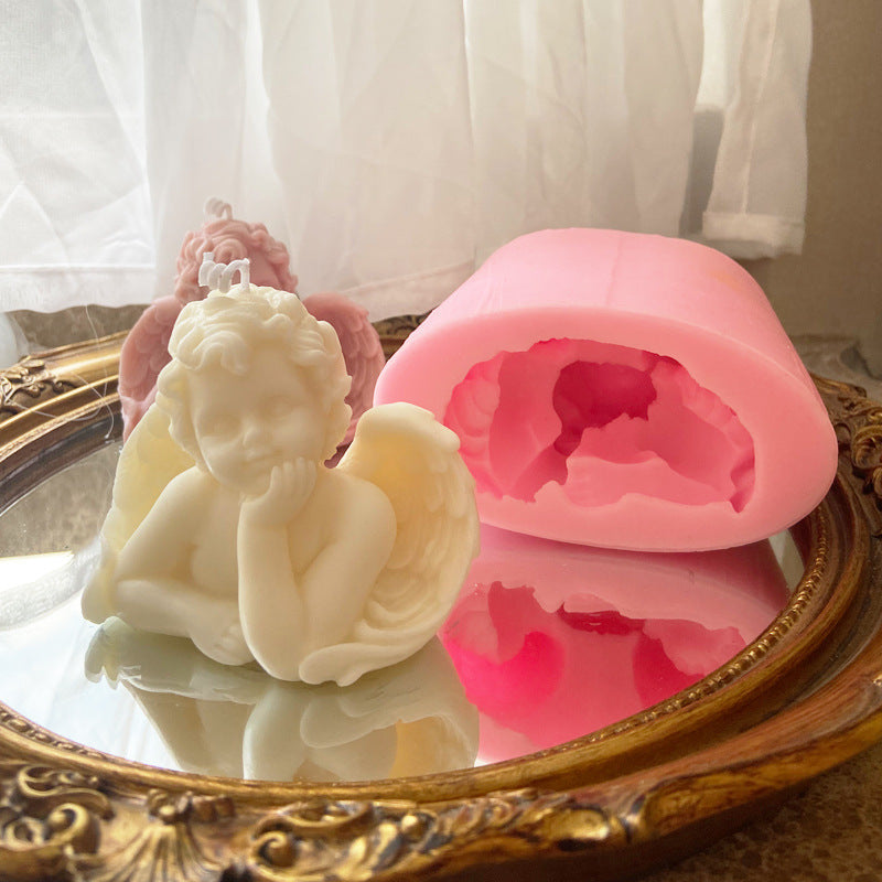 Three-dimensional Little Angel Sented Candle Mold