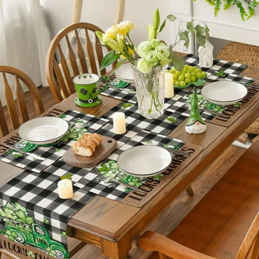 St Patrick's Day Decorations Placemat Stain-resistant Insulated Dining Table Mat, st patricks day decorations, st patricks day decor, st patrick's day decorations, st patrick day decorations, Irish Décor, irish ornaments, Decognomes, St. Patrick's Day Party Supplies, St. Patrick's Day Decorations: Shamrock, Irish & Leprechaun