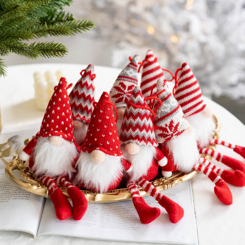 Christmas Plush Fabric Dwarf Rudolf Doll Ornaments
