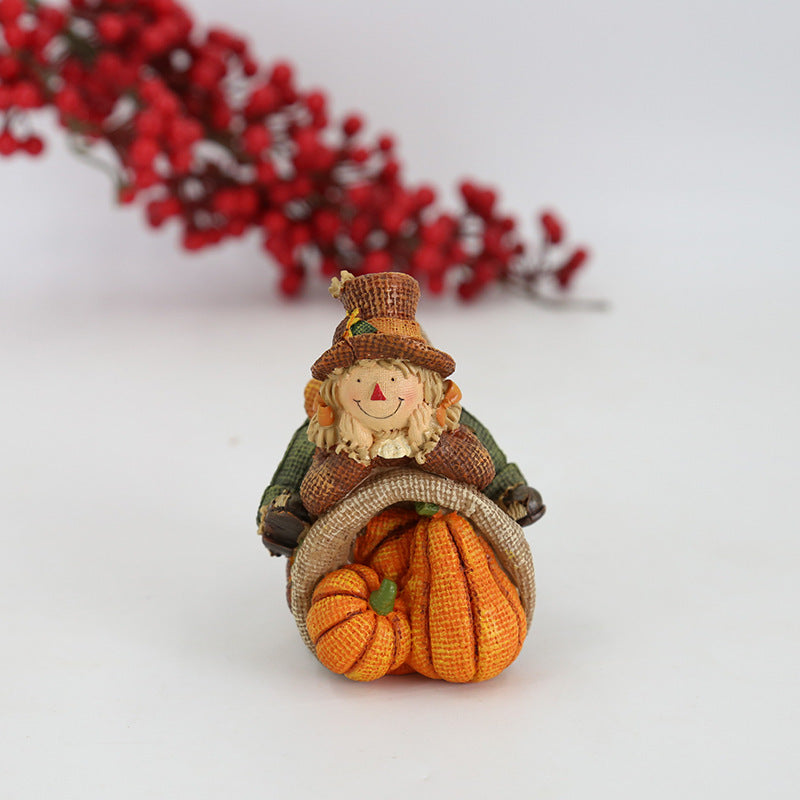 Thanksgiving Resin Pumpkin Scarecrow Crafts