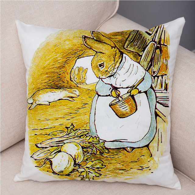 Cartoon Rabbit Peach Skin Fabric Pillow Cover Home Decoration Sofa Cushion Cover Seat Cover Easter Amazon AliExpress, easter decorations, Easter Decor, easter table decor, outdoor easter decorations, shop easter, Decognomes, Spring Decorations