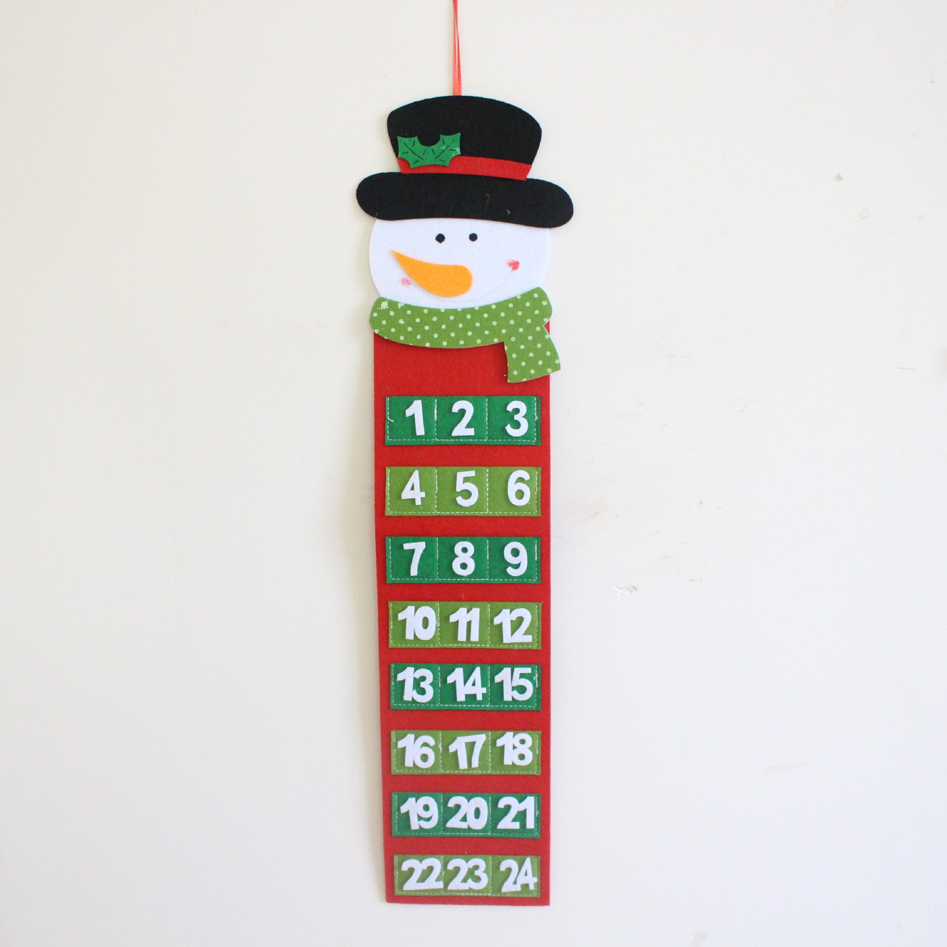 Christmas Tree Calendar Pendant Christmas Decoration Creative Nonwoven Fabric Hanger Christmas Countdown Calendar