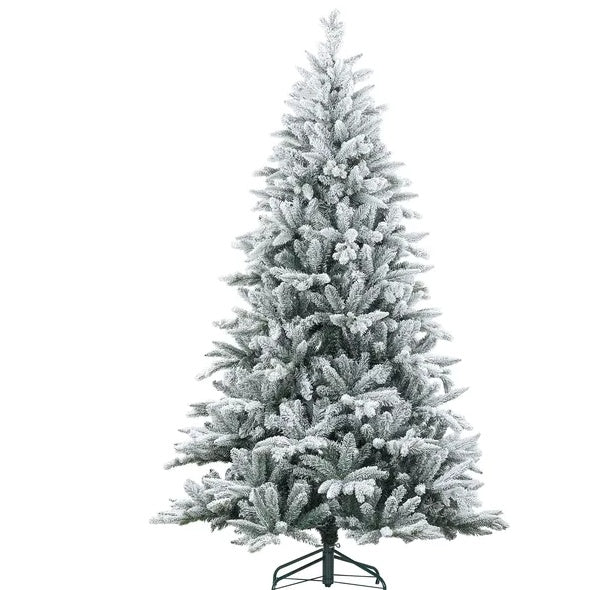 7 Ft Snow Flocked Artificial Christmas Tree With 1401 Tips, Foldable Metal Stand, Easy Assembly, Hinged Xmas Tree For Home, Office, Holiday, Christmas tree, Artificial Christmas tree, Real Christmas tree, Miniature Christmas tree, Tabletop Christmas tree, Pre-lit Christmas tree, Flocked Christmas tree, White Christmas tree, Black Christmas tree, Ceramic Christmas tree, Christmas tree topper, Christmas tree skirt, Christmas tree stand, Christmas tree storage bag, Christmas ornaments, Glass Christmas ornament