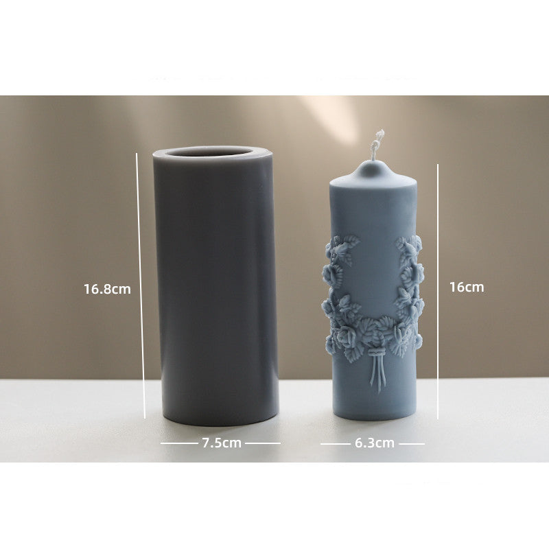 Handmade Cylindrical Scented Candle DIY Mould, Geometric candle molds, Abstract candle molds, DIY candle making molds, Silicone candle molds,