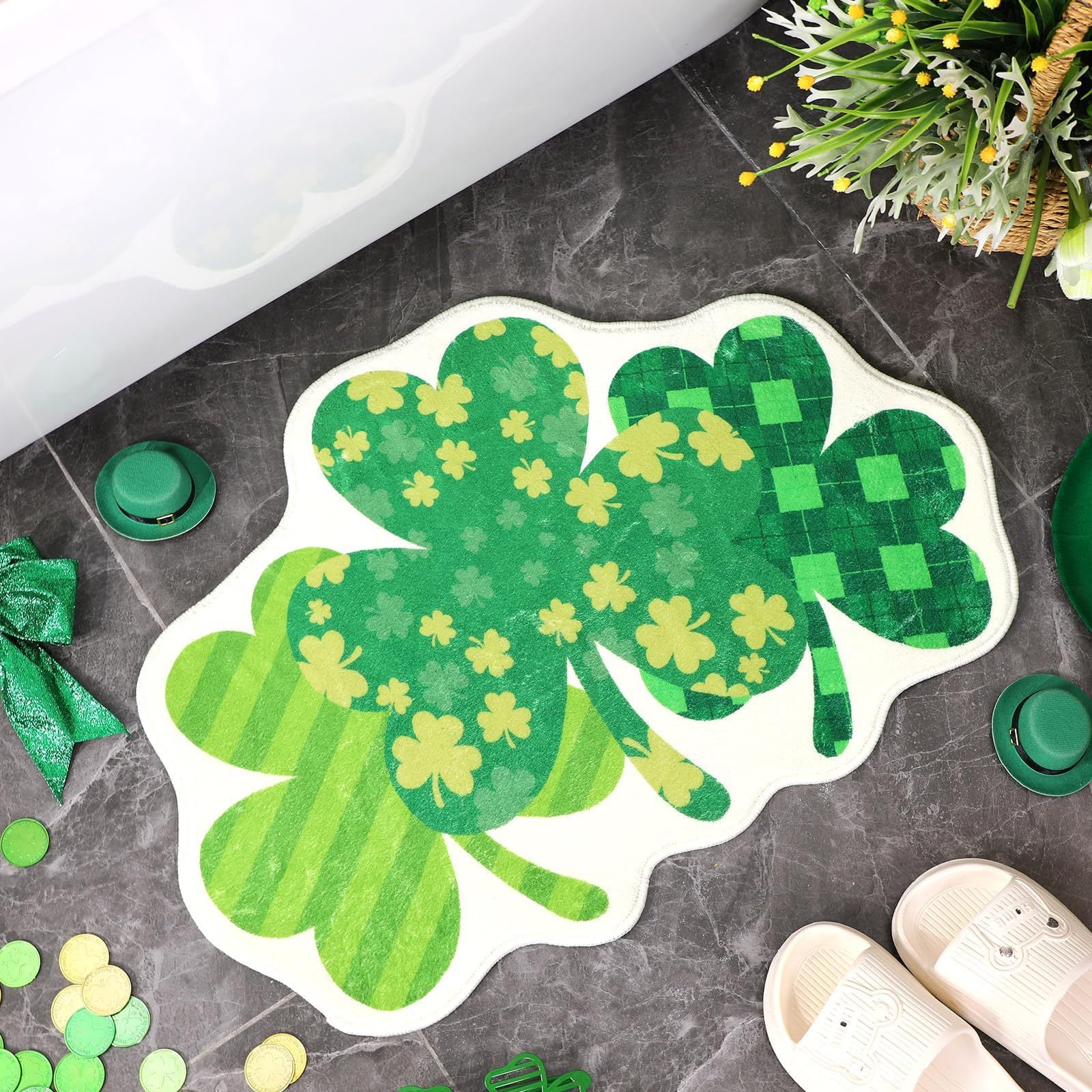 St Patrick's Day Series Non-slip Carpet,  st patricks day decorations, st patricks day decor, st patrick's day decorations, st patrick day decorations, Irish Décor, irish ornaments, Decognomes, St. Patrick's Day Party Supplies, St. Patrick's Day Decorations: Shamrock, Irish & Leprechaun