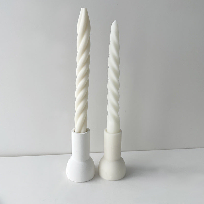 Thread Long Brush Holder Aromatherapy Candle Silicone Mold