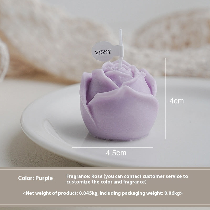 Rose Qixi Valentine's Day Fragrance Birthday Gift Simulation Flower Aromatherapy Candle Atmosphere Gift, candles, decognomes, tulip candles