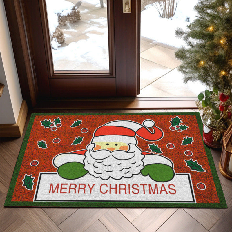 Non-slip Dirt-resistant Cut Christmas Entrance Carpet