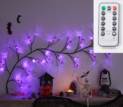 Halloween Decoration Rattan Lamp LED Artificial Tree Lights