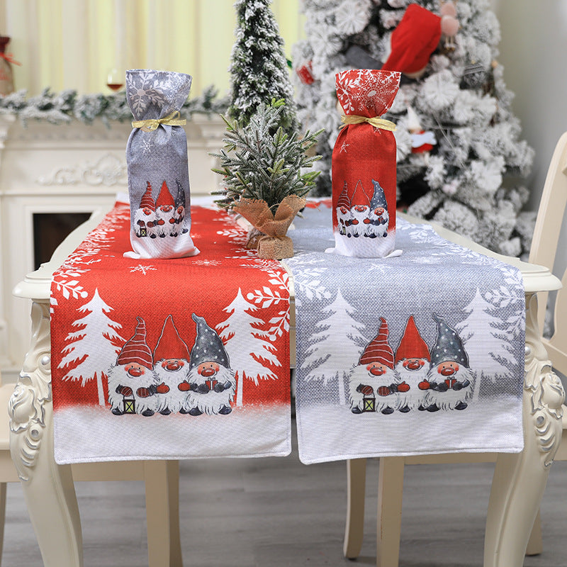 Christmas decorations cartoon printing tablecloth