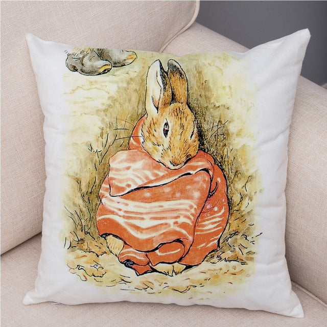 Cartoon Rabbit Peach Skin Fabric Pillow Cover Home Decoration Sofa Cushion Cover Seat Cover Easter Amazon AliExpress, easter decorations, Easter Decor, easter table decor, outdoor easter decorations, shop easter, Decognomes, Spring Decorations