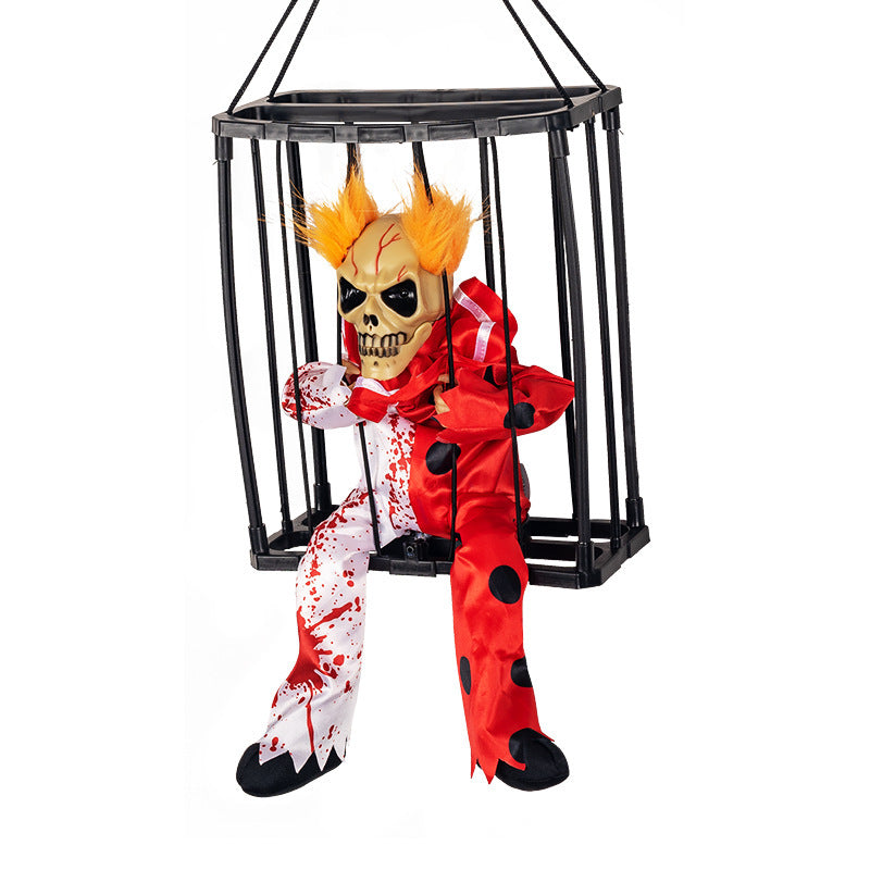 Induction Activated Voice Controlled Halloween Glow Cage Ghost