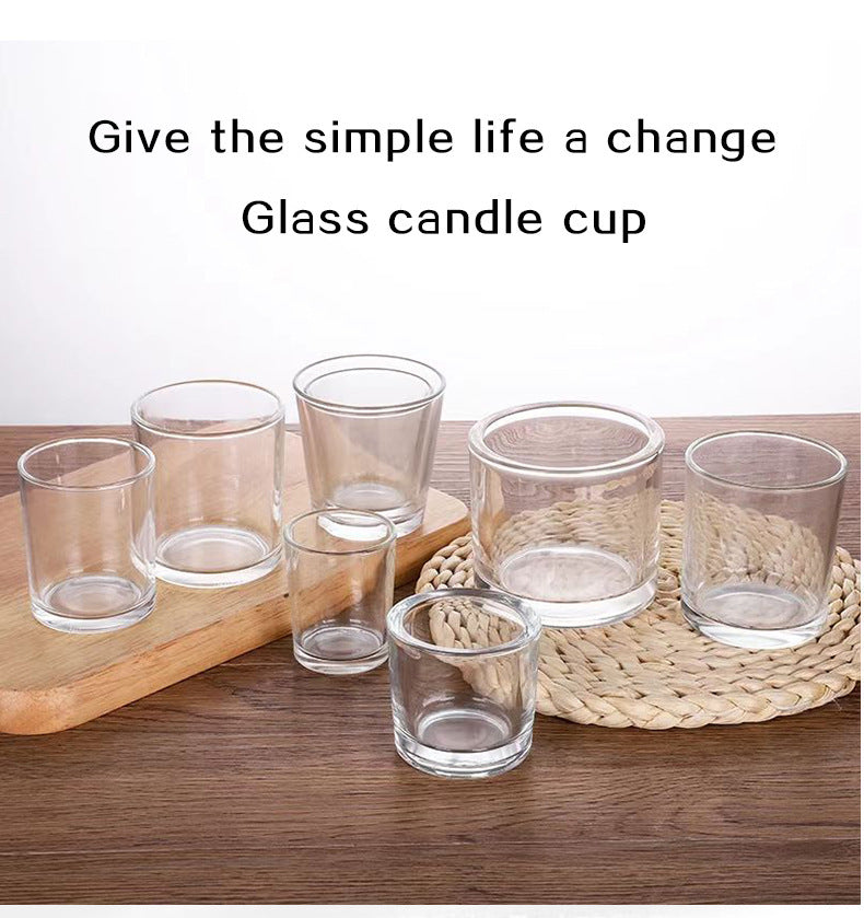 Glass Candle Cup Transparent Household