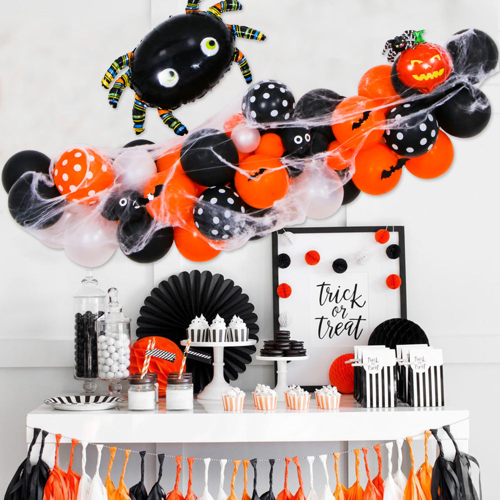 Halloween Pumpkin Theme Balloon Chain Party Decoration Supplies Halloween Balloon Set