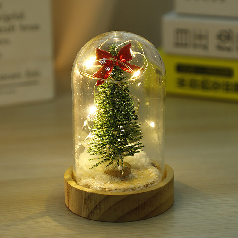 Christmas Small Night Lamp Mini Glass Cover, christmas ornaments, festive ornaments, christmas decoration ornaments, small mini Christmas tree glass cover 7.8*12, medium mini Christmas tree glass cover