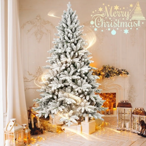 6FT PE&amp;PVC Flocked Artificial Christmas Tree ,With 1100 branch tips and metal stand,Foldable Fake Tree with Realistic Snowy Foliage, Christmas tree, Artificial Christmas tree, Real Christmas tree, Miniature Christmas tree, Tabletop Christmas tree, Pre-lit Christmas tree, Flocked Christmas tree, White Christmas tree, Black Christmas tree, Ceramic Christmas tree, Christmas tree topper, Christmas tree skirt, Christmas tree stand, Christmas tree storage bag, Christmas ornaments, Glass Christmas ornaments,