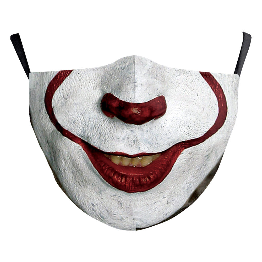 Digital Printing Halloween Clown Funny Horror Double-layer Dust Mask, Funny Glowing Masks, Halloween Horror Mask, Halloween LED Full Mask, Skull LED Mask, Animal Mask, Costumes Props Mask, Halloween Masks For Sale, Halloween Masks Near Me, Halloween Mask Micheal Myers, Halloween Mask Store.
