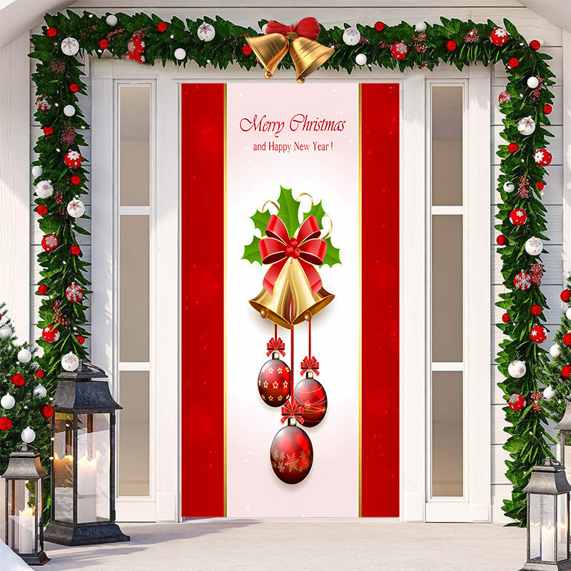 Christmas Festival Door Set Decorative Cloth, Christmas Decoration, Holiday Ornaments, Christmas Decoration Items, Christmas Outdoor Banner, Christmas festive banner