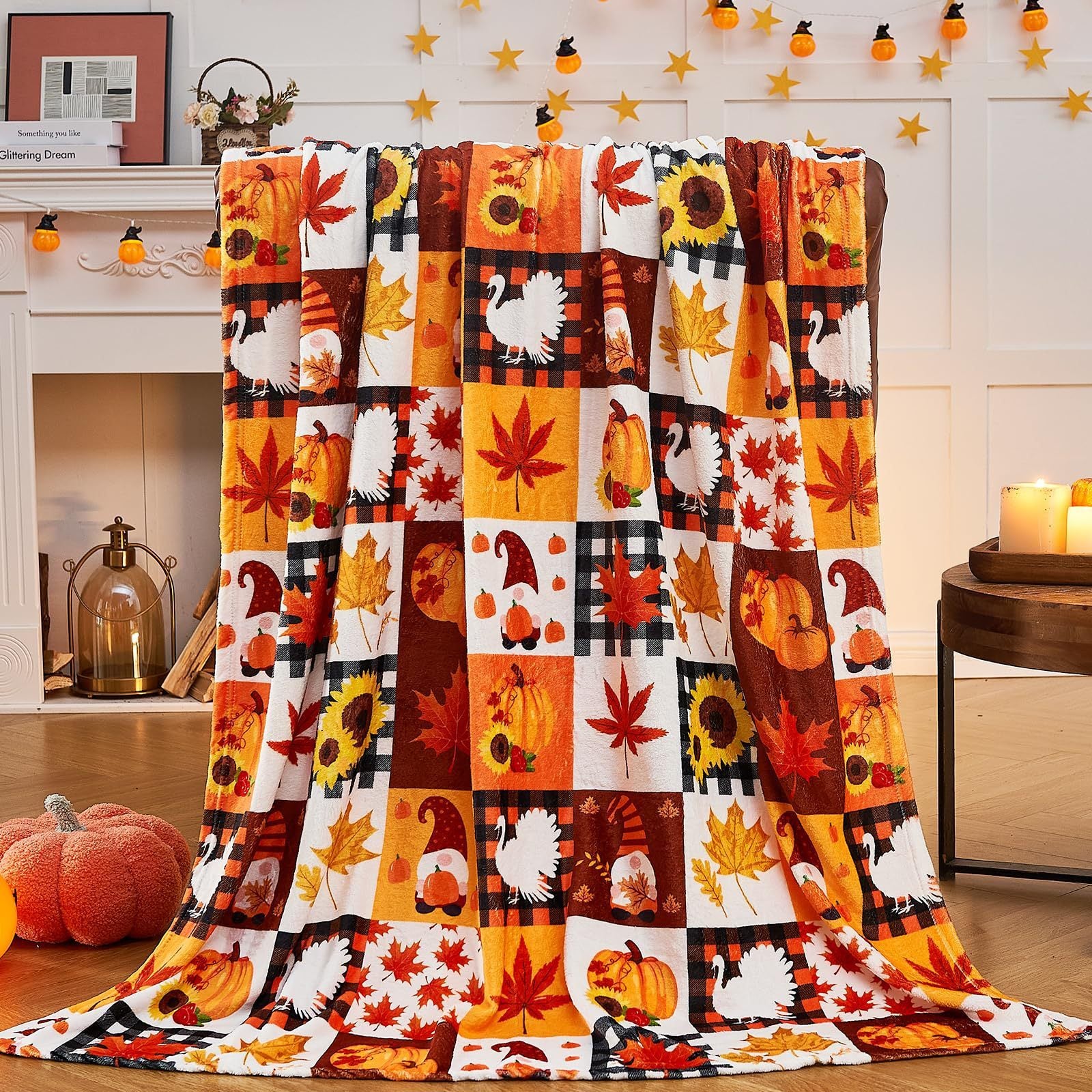 Halloween Theme Pattern Flannel Blanket