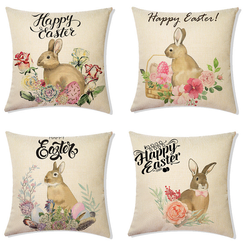 Easter Linen Holiday Decoration Living Room Sofa Bedside Pillow, easter decorations, Easter Decor, easter table decor, outdoor easter decorations, shop easter, Decognomes, Spring Decorations