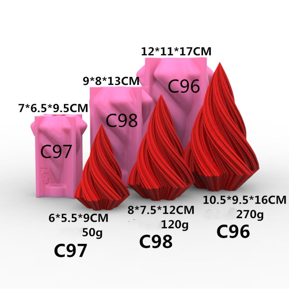 Conical Irregular Three-dimensional Candle Mould, Geometric candle molds, Abstract candle molds, DIY candle making molds, Silicone candle molds,