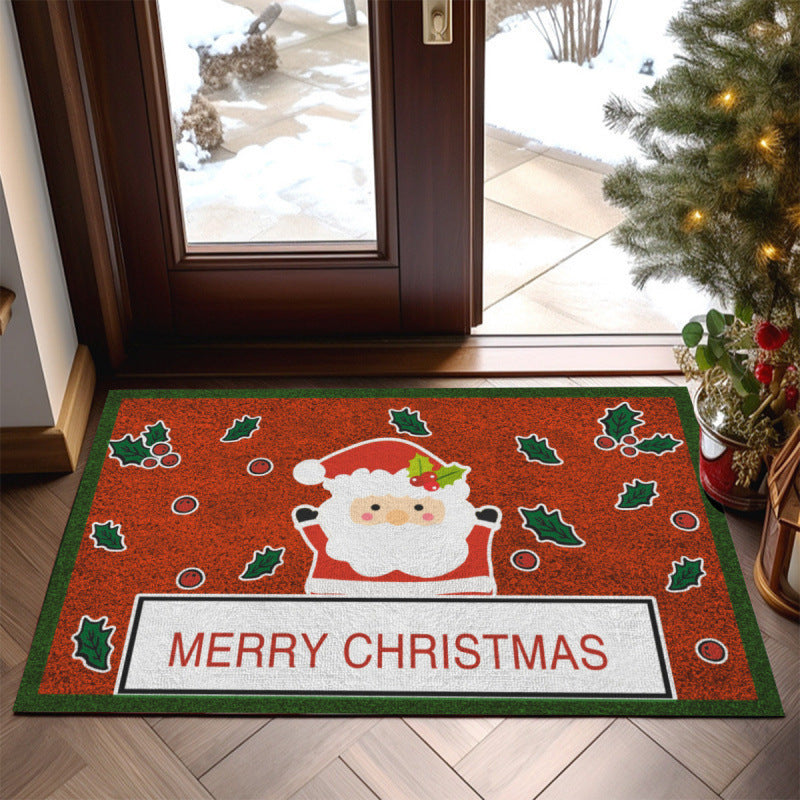 Non-slip Dirt-resistant Cut Christmas Entrance Carpet