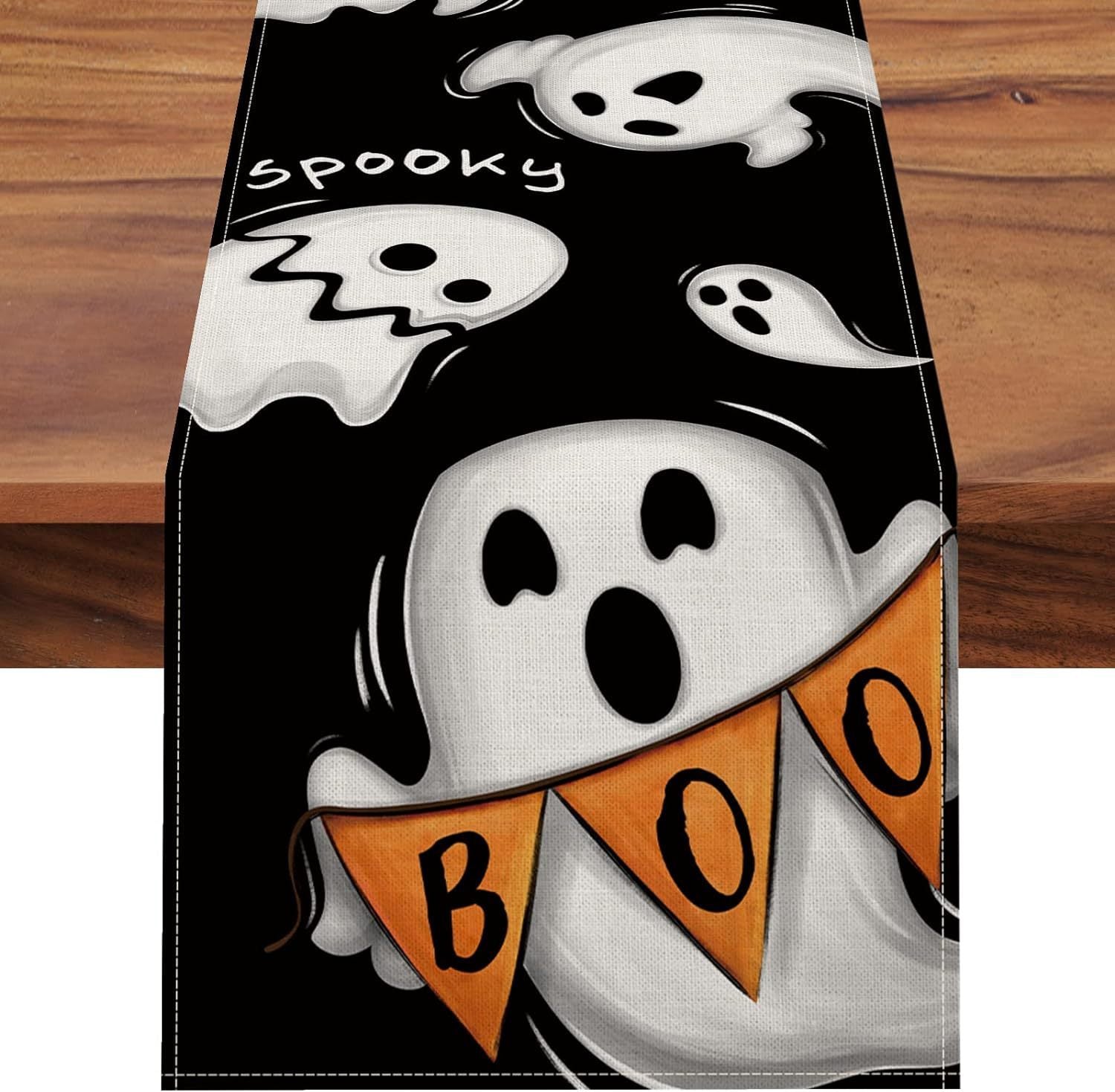 Halloween Skull Pumpkin Ghost Spider Kitchen Table Runner Indoor Outdoor Family Party