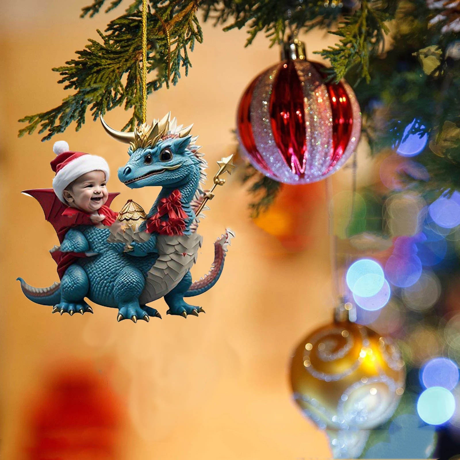 Christmas Decorations Dragon Pendant Acrylic