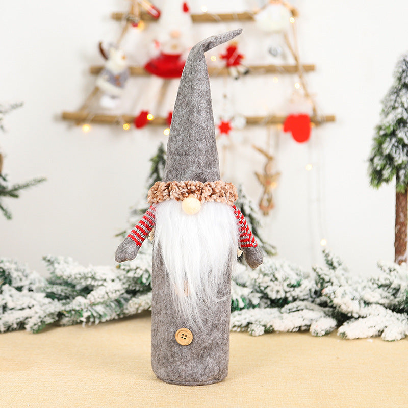 Christmas Decoration Faceless Old Man Wine Bottle Cover