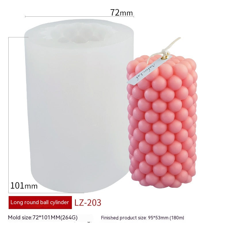 Cylindrical Aromatherapy Candle Silicone Mold