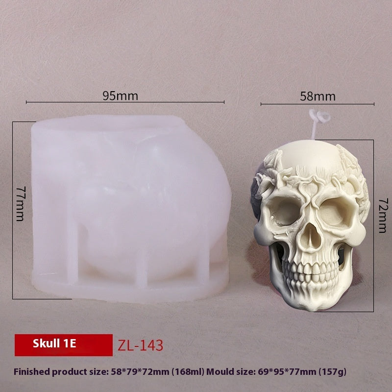 Rose Skull Aromatherapy Candle Mould