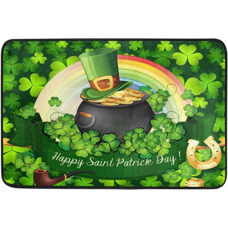 St Patrick's Day Door Entrance Decoration Non-slip Easy-care Foot Mat, st patricks day decorations, st patricks day decor, st patrick's day decorations, st patrick day decorations, Irish Décor, irish ornaments, Decognomes, St. Patrick's Day Party Supplies, St. Patrick's Day Decorations: Shamrock, Irish & Leprechaun