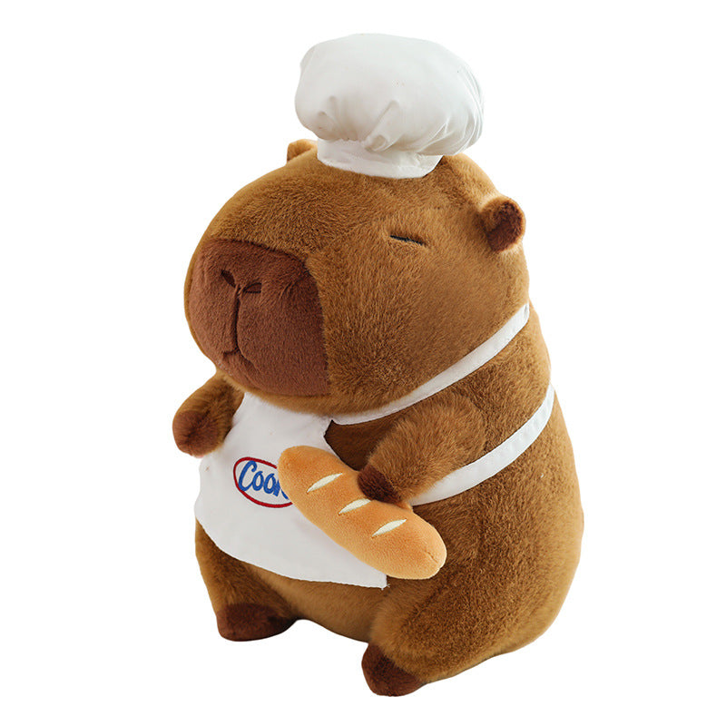 Chef Capabala Plush Toy Large Ugly And Cute Capybara Stuffed Animals, stuffed animals, weighted stuffed animal, stuffed animal​, highland cow stuffed animal, Plush Toys, Soft Toys, Teddy Bear, plush​, plushies, Decognomes, Plush doll
