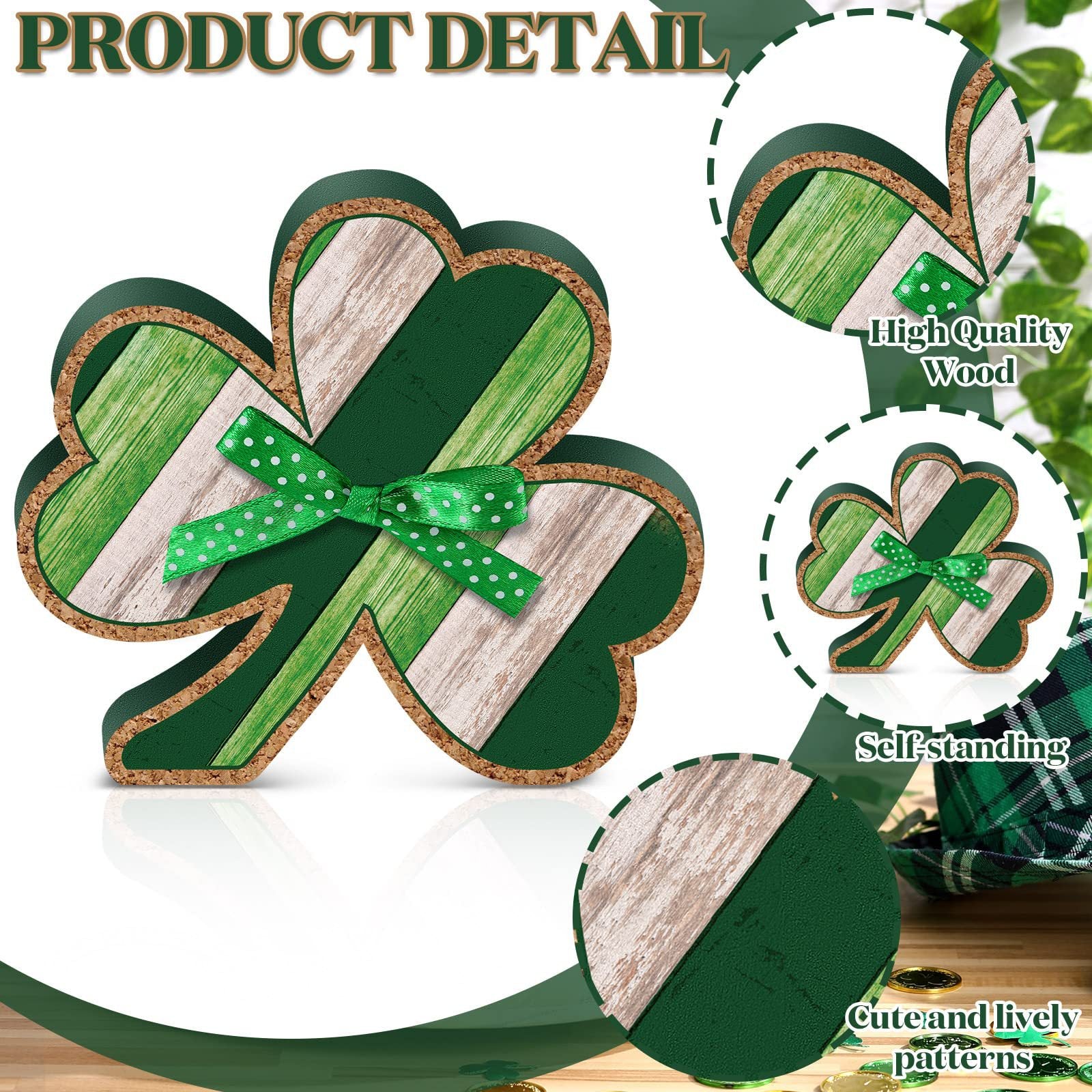 3 Pieces Of Essential Decoration For St Partrie Festival, st patricks day decorations, st patricks day decor, st patrick's day decorations, st patrick day decorations, Irish Décor, irish ornaments, Decognomes, St. Patrick's Day Party Supplies, St. Patrick's Day Decorations: Shamrock, Irish & Leprechaun