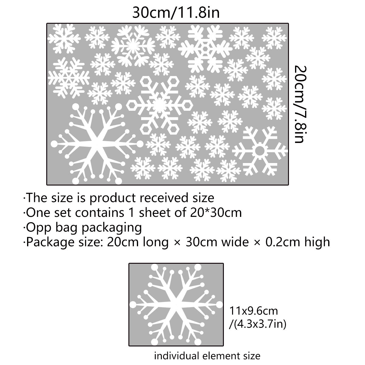 Christmas Vinyl Carved Snowflake Wall Sticker